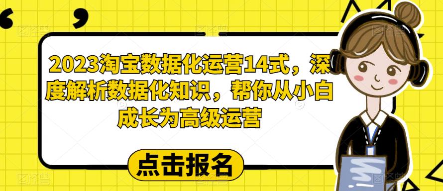2023淘宝数据化运营14式，深度解析数据化知识，帮你从小白成长为高级运营-创客云联盟