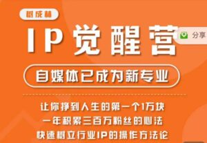 树成林·IP觉醒营，快速树立行业IP的操作方法论，让你赚到人生的第一个1万块-创客云联盟