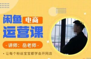 岳老师·闲鱼电商运营课，让每个粉丝宝宝都学会开网店-创客云联盟