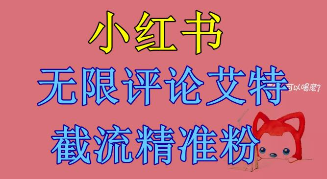 小红书无限评论艾特截流精准粉（软件+教程）-创客云联盟