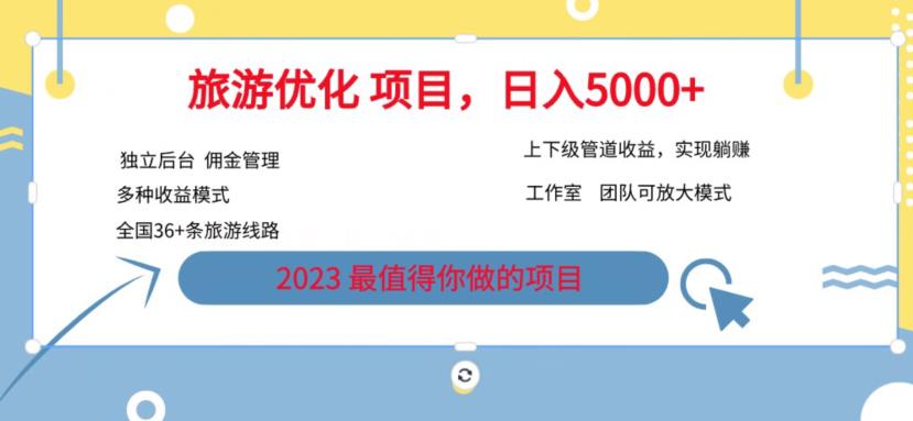 7.22旅游项目最新模式，独立后台+全国35+线路，日入5000+【揭秘】-创客云联盟