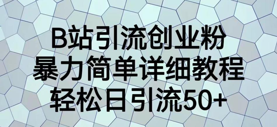 B站引流创业粉，暴力简单详细教程，轻松日引流50+【揭秘】-创客云联盟