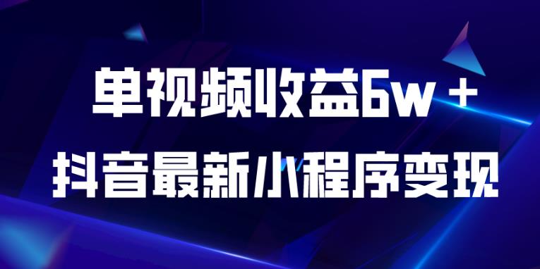 抖音最新小程序变现项目，单视频收益6w＋，小白可做【揭秘】-创客云联盟