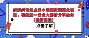 拆解抖音盘点类中视频变现副业项目,视频版一条龙大解析分享给你【视频课程】-创客云联盟