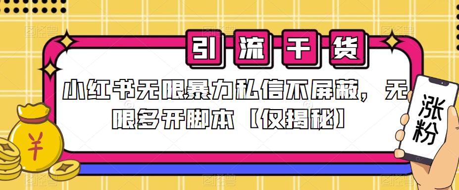 小红书无限暴力私信不屏蔽，无限多开脚本【仅揭秘】-创客云联盟