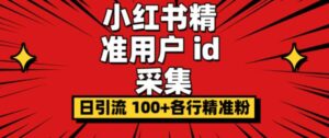 小白都会用的小红书精准用户id采集器日引流精准粉可达到100+（软件+教程）-创客云联盟