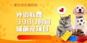 外边收费3980的同城萌宠项目,用最冷门的玩法冲击最热门的市场【揭秘】-创客云联盟