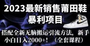 2023最新销售莆田鞋暴利项目，搭配全新无脑搬运引流方法，新手小白日入2000+【揭秘】-创客云联盟