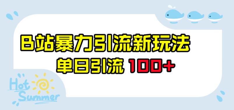 B站暴力引流新玩法，单日引流100+【揭秘】-创客云联盟