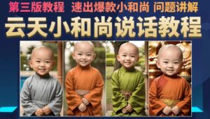 云天小和尚会说话，7天万粉（第3版教程），无需魔法，快速出爆款小和尚图片教程-创客云联盟