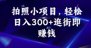 拍照小项目，轻松日入300+逛街即赚钱【揭秘】-创客云联盟