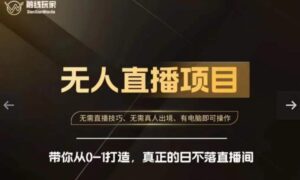 前线玩家快手无人直播带货课，带你从0-1打造，真正的日不落直播间-创客云联盟