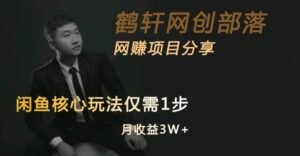 闲鱼核心玩法不卖货也能1年变现20W，玩法简单-创客云联盟