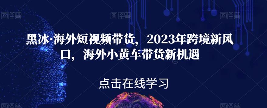 黑冰·海外短视频带货，2023年跨境新风口，海外小黄车带货新机遇-创客云联盟