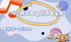 QQ群全自动引流音乐粉,单账号一天轻松引流30+-创客云联盟