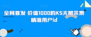 全网首发 价值1000的KS无限采集精准用户id-创客云联盟