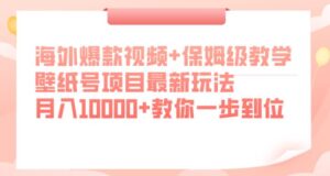 海外爆款视频+保姆级教学，壁纸号项目最新玩法，月入10000+教你一步到位【揭秘】-创客云联盟