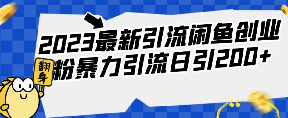 2023最新引流闲鱼创业粉暴力引流日引200+【揭秘】-创客云联盟