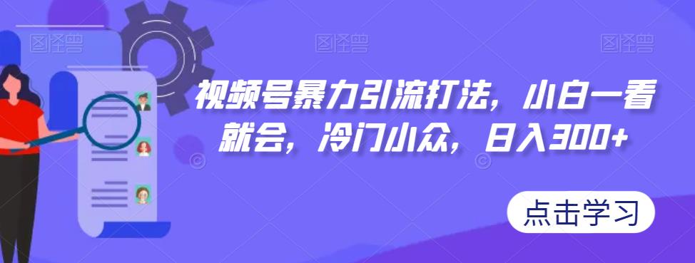 视频号暴力引流打法，小白一看就会，冷门小众，日入300+【揭秘】-创客云联盟