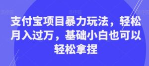 支付宝项目暴力玩法，轻松月入过万，基础小白也可以轻松拿捏【揭秘】-创客云联盟