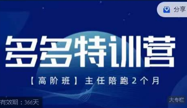 纪主任·多多特训营高阶班【9月13日更新】，拼多多最新玩法技巧落地实操-创客云联盟