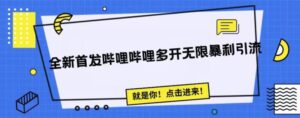 全新首发哔哩哔哩无限多开精准暴利引流，可无限多开，抗封首发精品脚本-创客云联盟