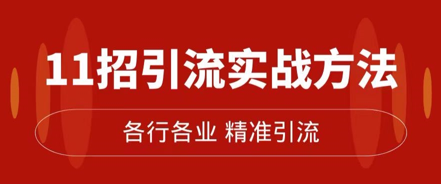 精准引流术：11招引流实战方法，让你私域流量加到爆（11节课完整)-创客云联盟