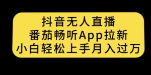 抖音无人直播，番茄畅听APP拉新，小白轻松上手月入过万-创客云联盟