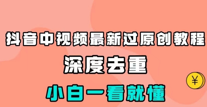 抖音中视频最新过原创教程，深度去重，小白一看就懂【揭秘】-创客云联盟