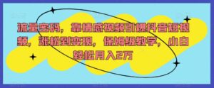 流量密码，靠情感视频引爆抖音短视频，涨粉到变现，保姆级教学，小白轻松月入2万【揭秘】-创客云联盟