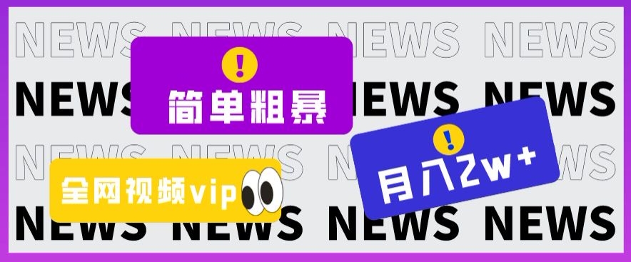 简单粗暴零成本，高回报，全网视频VIP掘金项目，月入2万＋【揭秘】-创客云联盟