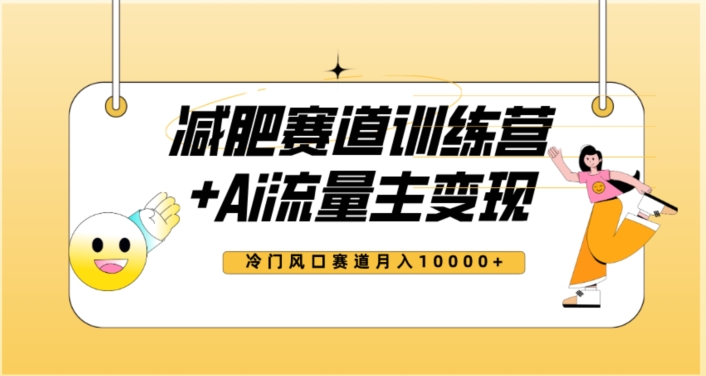 全新减肥赛道AI流量主+训练营变现玩法教程，蓝海冷门赛道小白轻松上手，月入10000+【揭秘】-创客云联盟
