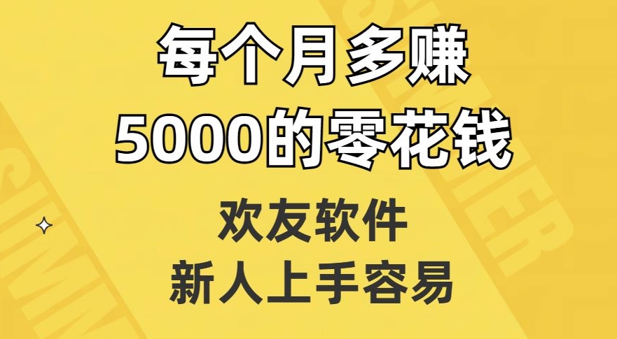 欢友软件，新人上手容易，每个月多赚5000的零花钱【揭秘】-创客云联盟