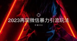 价值998元2023最新微信暴力引流玩法,日引流50-100+-创客云联盟