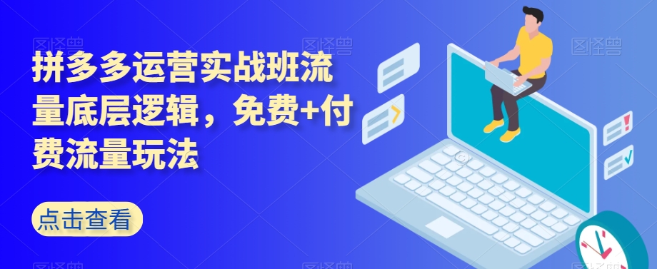 拼多多运营实战班流量底层逻辑，免费+付费流量玩法-创客云联盟