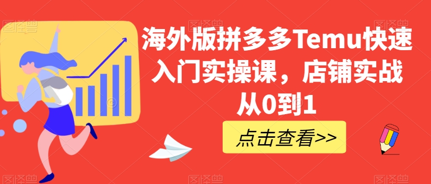 海外版拼多多Temu快速入门实操课，店铺实战从0到1-创客云联盟