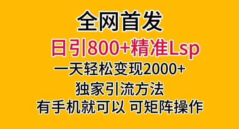 全网首发！日引800+精准老色批，一天变现2000+，独家引流方法，可矩阵操作【揭秘】-创客云联盟