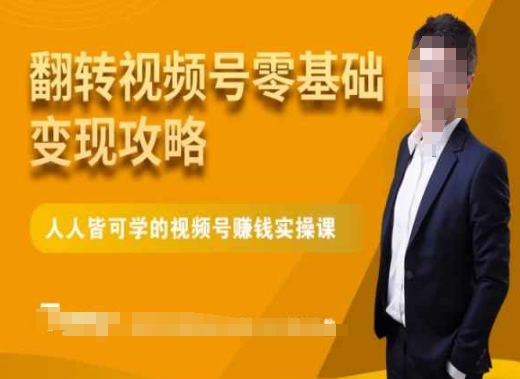 微信视频号零基础变现攻略，人人皆可学的视频号赚钱实操课-创客云联盟
