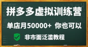 拼多多虚拟电商训练营月入30000+你也行，暴利稳定长久，副业首选-创客云联盟