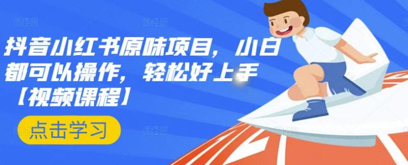 抖音小红书原味项目，小白都可以操作，轻松好上手【视频课程】-创客云联盟