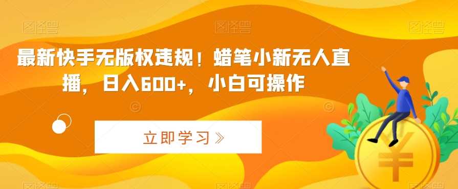 最新快手无版权违规！蜡笔小新无人直播，日入600+，小白可操作【揭秘】-创客云联盟