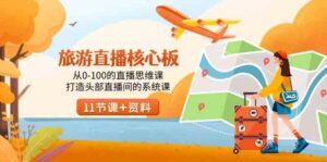 (9003期)旅游-直播核心板,从0-100的直播思维课,打造头部直播间的系统课-创客云联盟