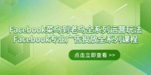（9065期）Facebook-菜鸟到老鸟全系列运营玩法+Facebook-专业广告投放全系列课程-创客云联盟