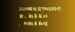 2024搬运宠物视频项目，新手友好，完美去重，附新手教程【揭秘】-创客云联盟