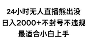 快手24小时无人直播熊出没，不封直播间，不违规，日入2000+，最适合小白上手，保姆式教学【揭秘】-创客云联盟