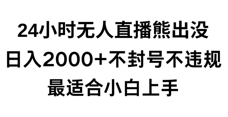 快手24小时无人直播熊出没，不封直播间，不违规，日入2000+，最适合小白上手，保姆式教学【揭秘】-创客云联盟