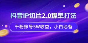 （9132期）抖音IP切片2.0爆单打法，千粉账号5W收益，小白必备-创客云联盟