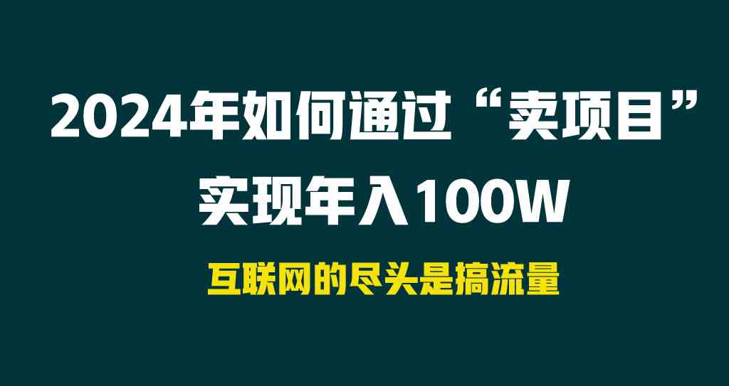 （9147期） 2024年如何通过“卖项目”实现年入100W-创客云联盟