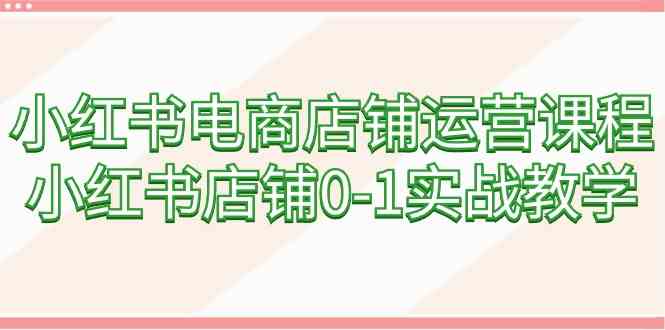 （9249期）小红书电商店铺运营课程，小红书店铺0-1实战教学（60节课）-创客云联盟