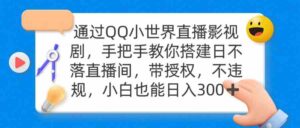 （9279期）通过OO小世界直播影视剧，搭建日不落直播间 带授权 不违规 日入300-创客云联盟